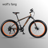 wolf's fang bicycle Mountain Bike road bike Aluminum alloy frame 26x4.0" 7/21/24speed Frame Snow Beach Oversized Bicycle Bikes